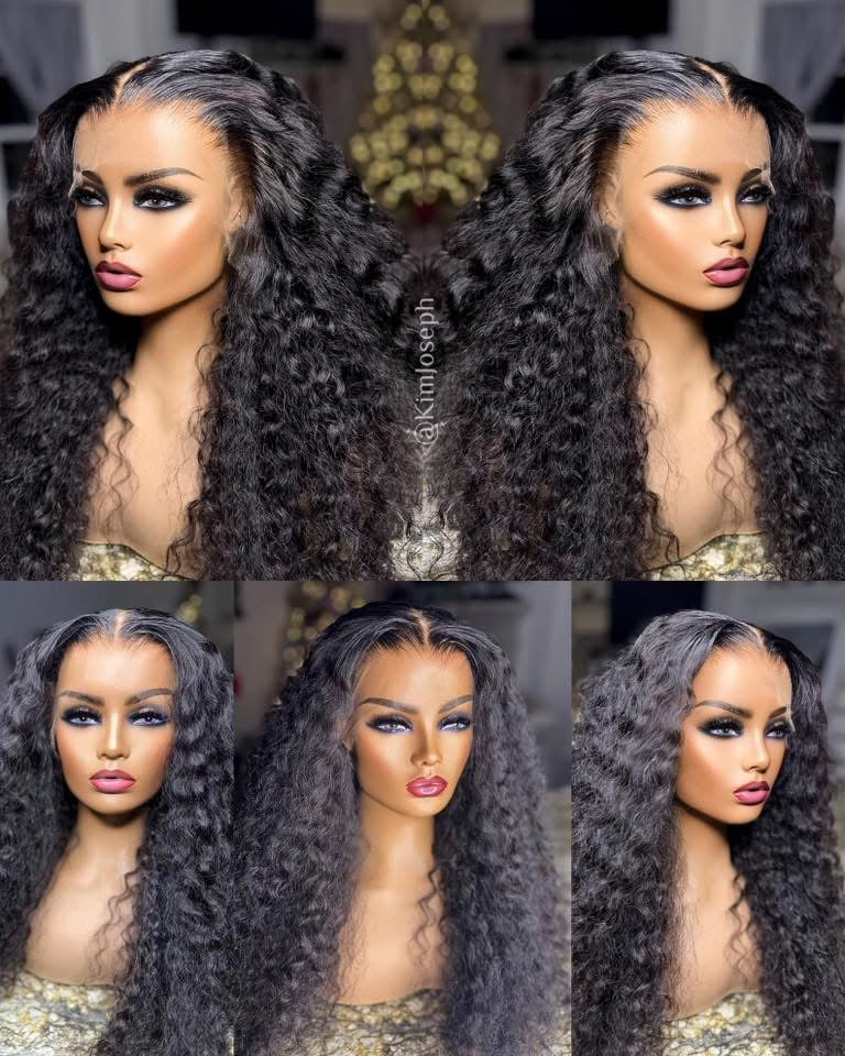 13X4 Royal Deep Wave Wig 180% Density (Transparent Lace)